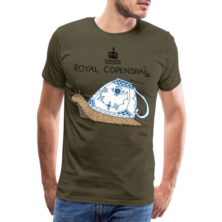 Royal Copensnail - Eksklusiv Herre T-shirt - kaki