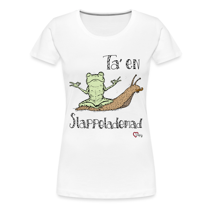 Ta' en Slappelademad Snegl - Eksklusiv Dame T-shirt - hvid