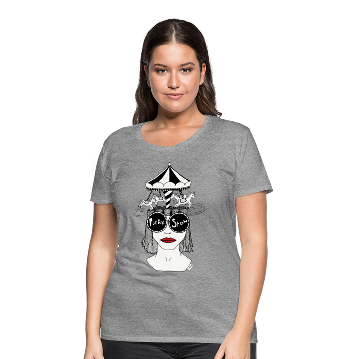 ADHD Freak Show Dame T-shirt - grå meleret