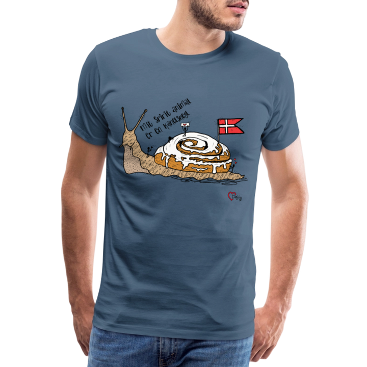 Spirit Animal Kanelsnegl - Eksklusiv Herre T-shirt - blågrå