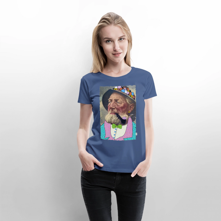 Krymmel Kaj - Premium Dame T-shirt - dueblå