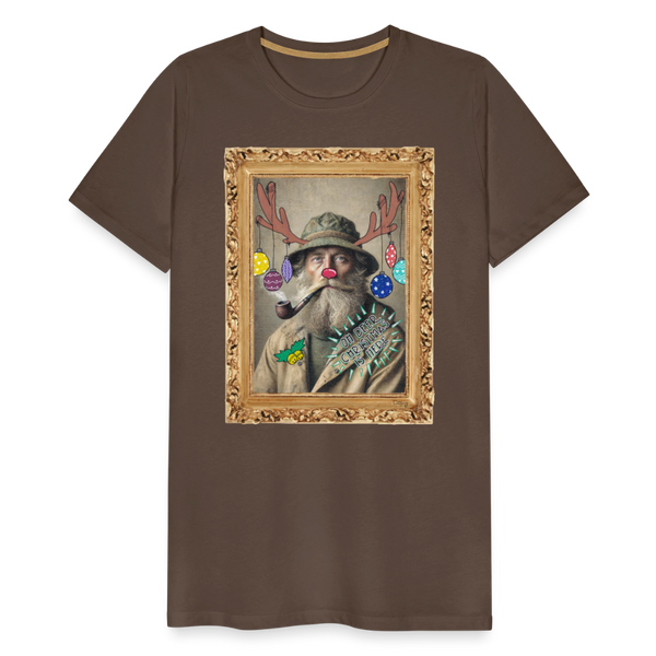 Rudolf Hjort - Premium Herre T-shirt - gråbrun