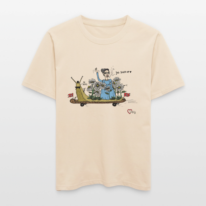 Daisy Me Rollin' Snegl - Unisex T-shirt - råhvid