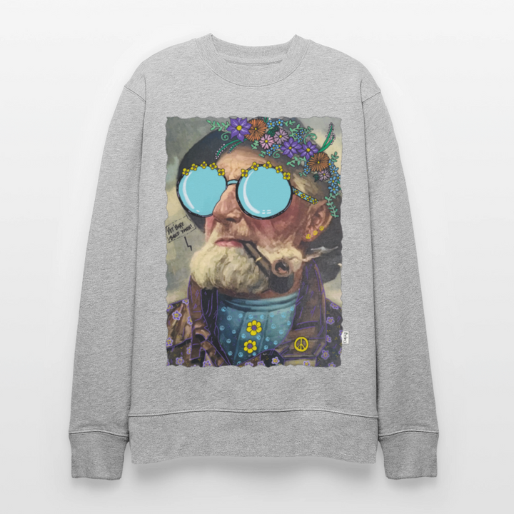 Hippie Hans - Kraftig Unisex Sweatshirt - grå meleret