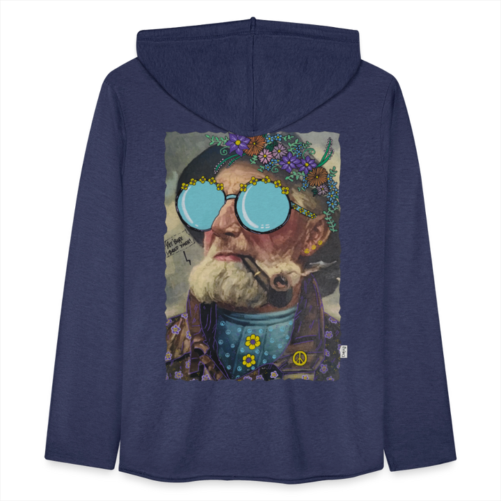 Hippie Hans - Let Unisex Hættetrøje - marineblå meleret