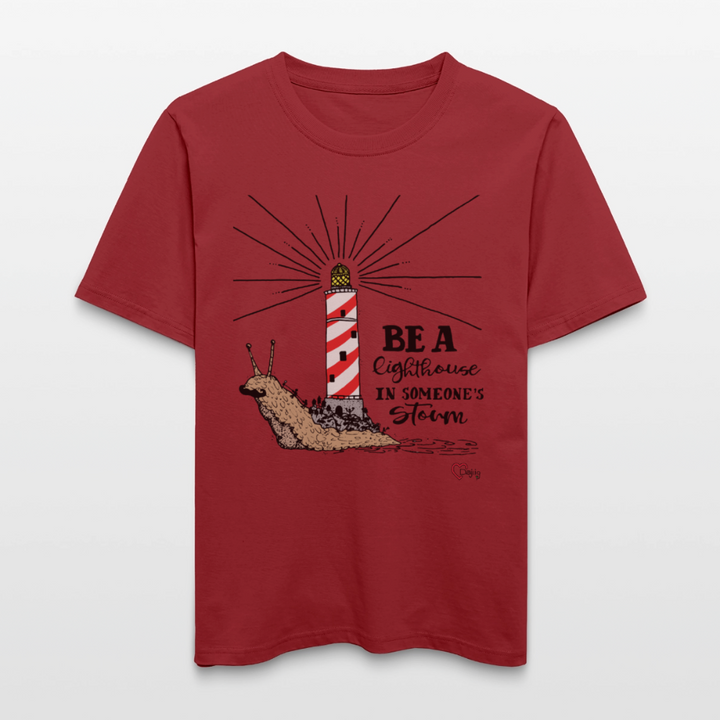 Be a Lighthouse Snegl - Unisex T-shirt - jordrød