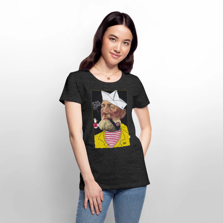Styrmand Karlsen - Premium Dame T-shirt - antracit meleret