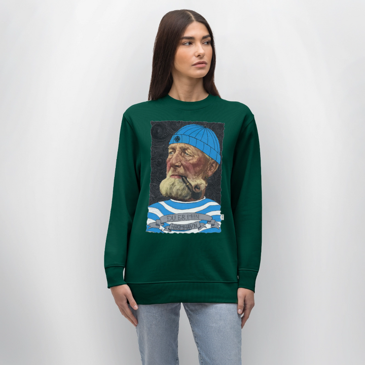 Poul Sømand - Kraftig Unisex Sweatshirt - skovgrøn