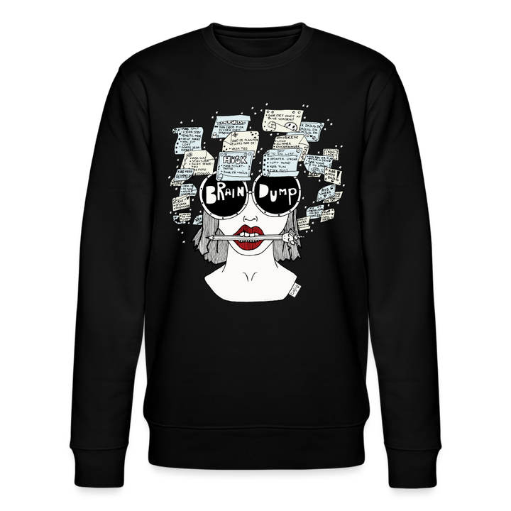 (Ikke aktiv, mørk) ADHD Brain Dump - Unisex Sweatshirt - sort