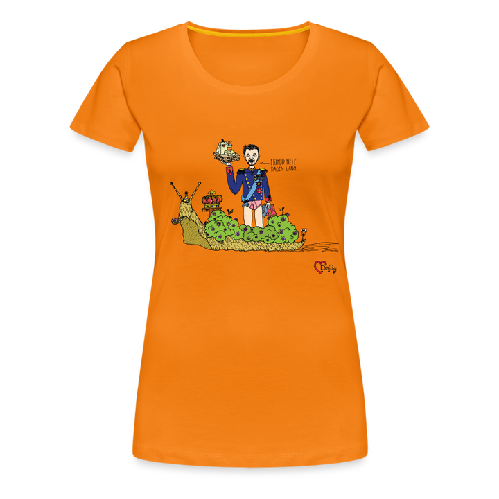 Konge Snegl - Eksklusiv Dame T-shirt - orange