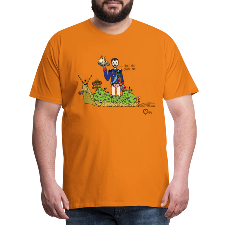 Konge Snegl - Eksklusiv Herre T-shirt - orange