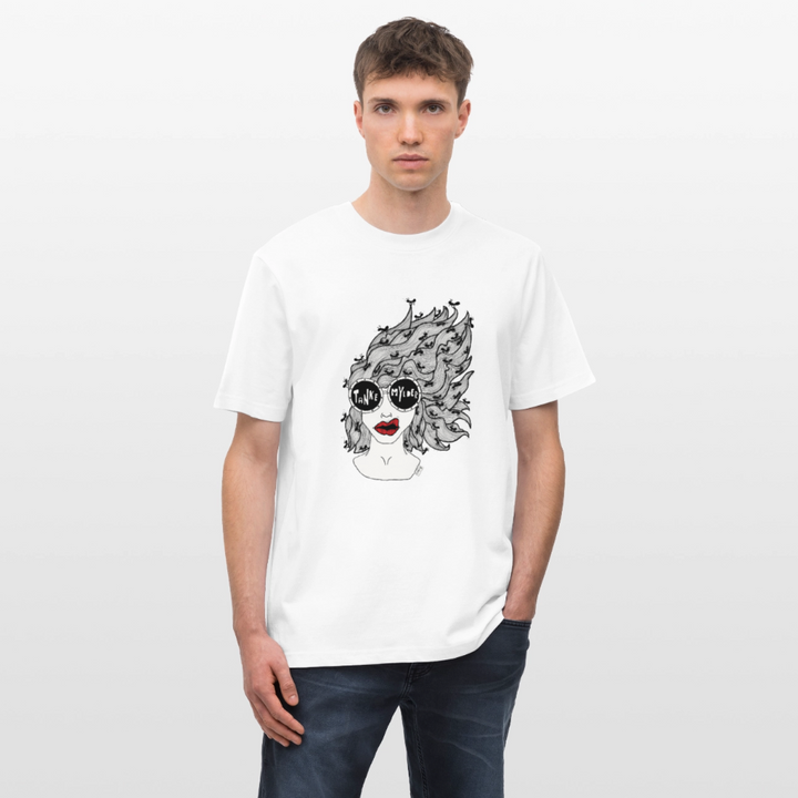 ADHD Tankemylder Unisex T-shirt - hvid