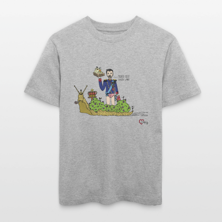 Konge Snegl - Unisex T-shirt - grå meleret