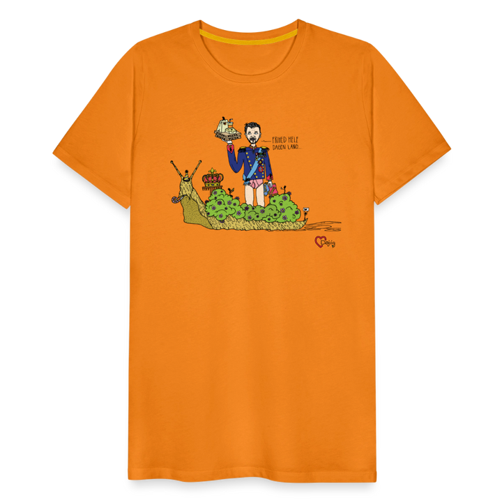 Konge Snegl - Eksklusiv Herre T-shirt - orange