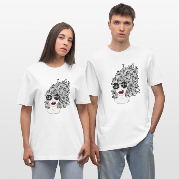 ADHD Tankemylder Unisex T-shirt - hvid
