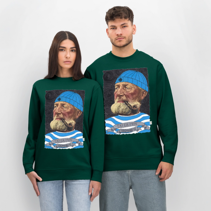 Poul Sømand - Kraftig Unisex Sweatshirt - skovgrøn