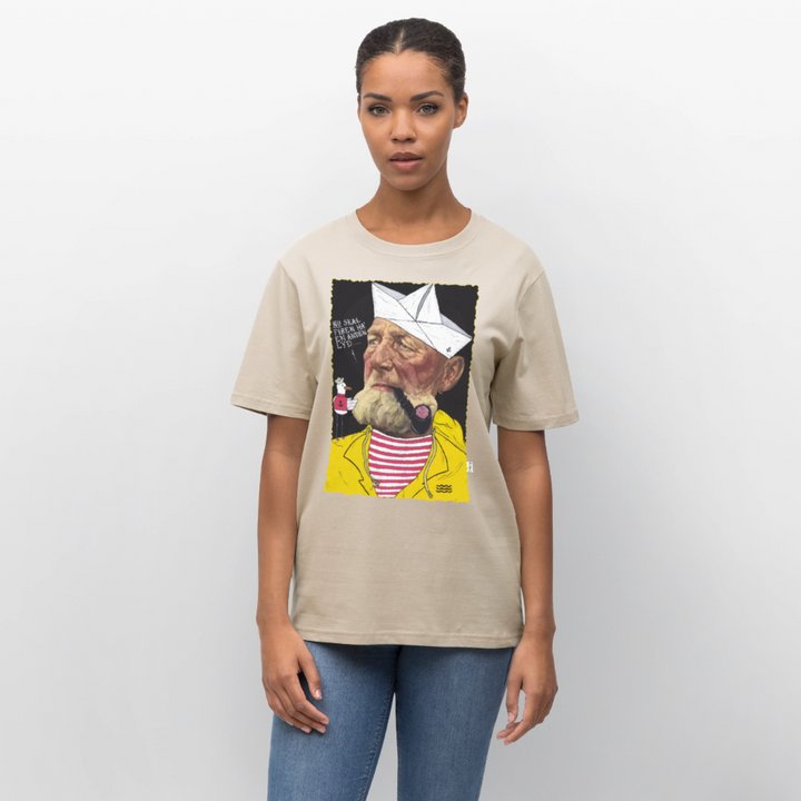 Styrmand Karlsen - Unisex T-shirt - hvid grå