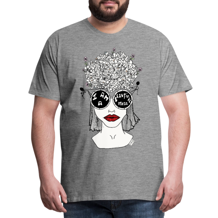 ADHD Beautiful Mess Herre T-shirt - grå meleret