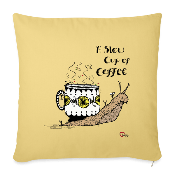 A Slow Cup of Coffee Snegl - Sofapude - Sofapude med fyld 44 x 44 cm - støvet gul - Dajlig