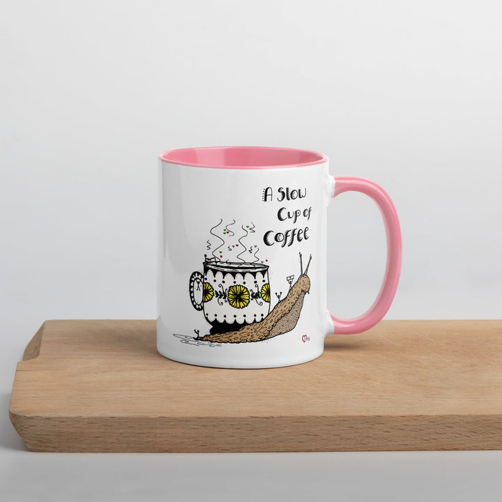 A Slow Cup of Coffee Snegle Krus - Krus - Pink - Dajlig.dk
