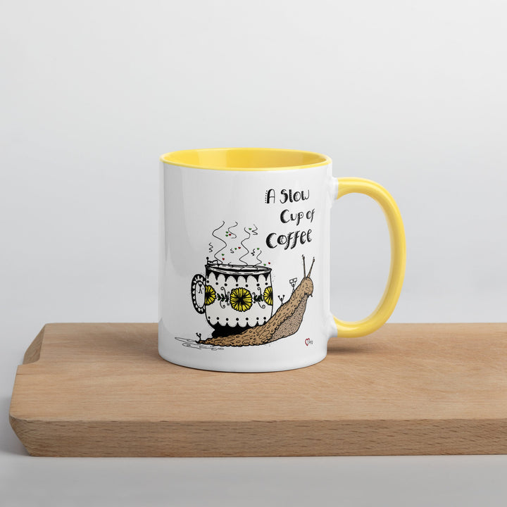A Slow Cup of Coffee Snegle Krus - Krus - Yellow - Dajlig.dk