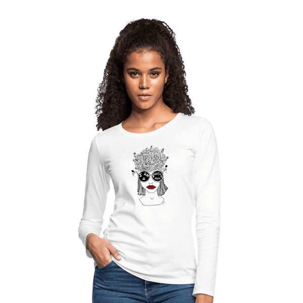 ADHD A Beautiful Mess - Dame langærmet trøje - Dame premium T-shirt med lange ærmer - hvid - Dajlig