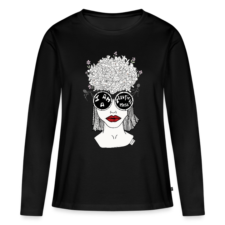 ADHD A Beautiful Mess - Dame langærmet trøje - Dame premium T-shirt med lange ærmer - hvid - Dajlig