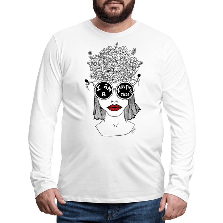 ADHD A Beautiful Mess - Herre Trøje - Herre premium T-shirt med lange ærmer - grå meleret - Dajlig