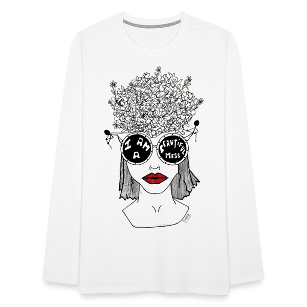 ADHD A Beautiful Mess - Herre Trøje - Herre premium T-shirt med lange ærmer - hvid - Dajlig