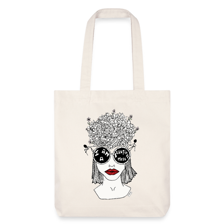 ADHD A Beautiful Mess - Kraftig mulepose i genbrugsstof - Stanley/Stella heavyweight recycled mulepose - naturhvid - Dajlig