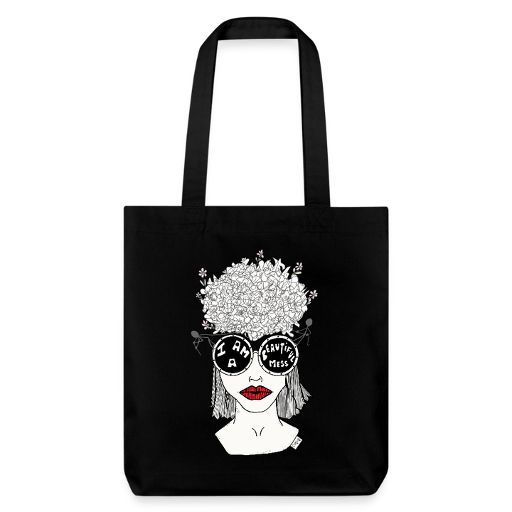 ADHD A Beautiful Mess - Kraftig mulepose i genbrugsstof - Stanley/Stella heavyweight recycled mulepose - sort - Dajlig