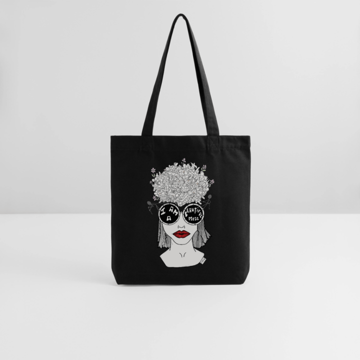 ADHD A Beautiful Mess - Kraftig mulepose i genbrugsstof - Stanley/Stella heavyweight recycled mulepose - sort - Dajlig