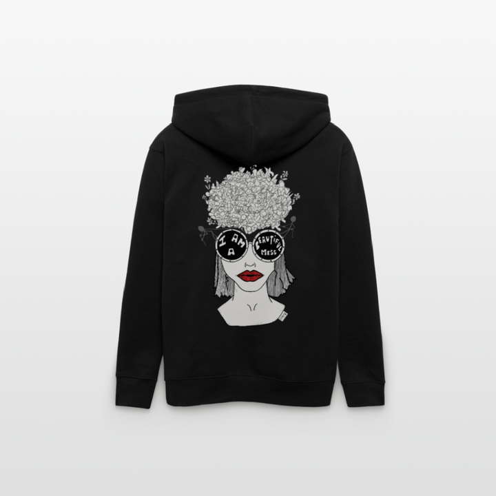ADHD A Beautiful Mess - Kraftig Unisex hættetrøje m. lynlås - Stanley/Stella økologisk unisex - hættejakke CULTIVATOR - sort - Dajlig