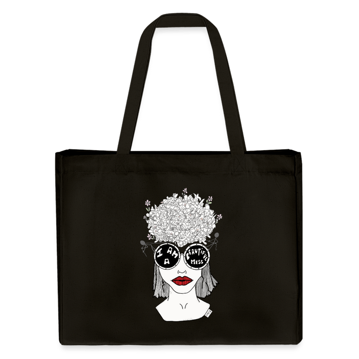 ADHD A Beautiful Mess - Stor kraftig mulepose i genbrugsstof - Stanley/Stella recycled shopping bag - sort - Dajlig