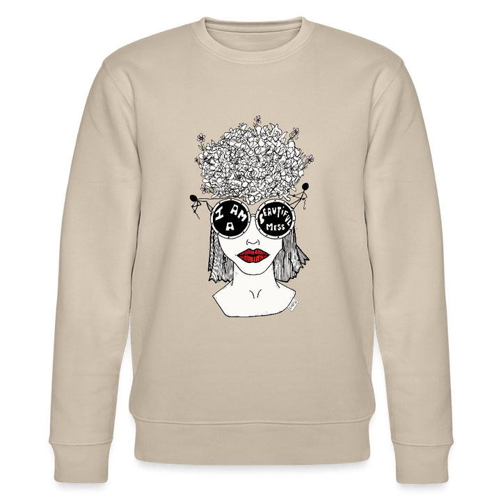 ADHD A Beautiful Mess - Unisex Sweatshirt - Stanley/Stella økologisk unisex - sweatshirt CHANGER - beige - Dajlig