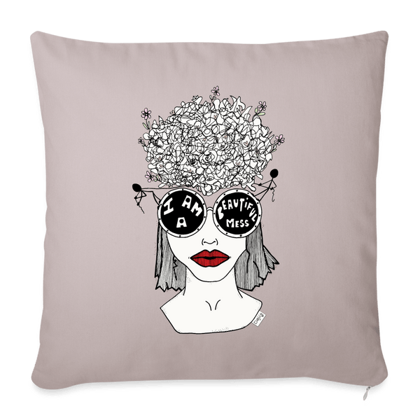 ADHD A Beautifull Mess - Sofapude - Sofapude med fyld 44 x 44 cm - Lys beige - Dajlig