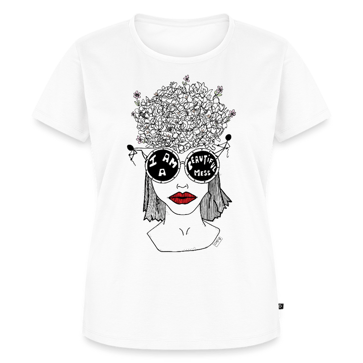 ADHD Beautiful Mess Dame T-shirt - Dame premium T-shirt - hvid - Dajlig