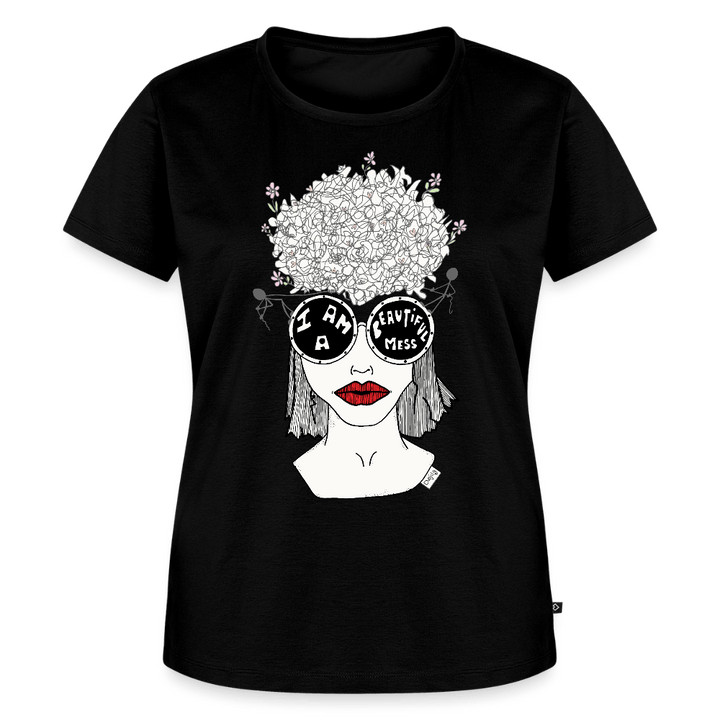 ADHD Beautiful Mess Dame T-shirt - Dame premium T-shirt - sort - Dajlig