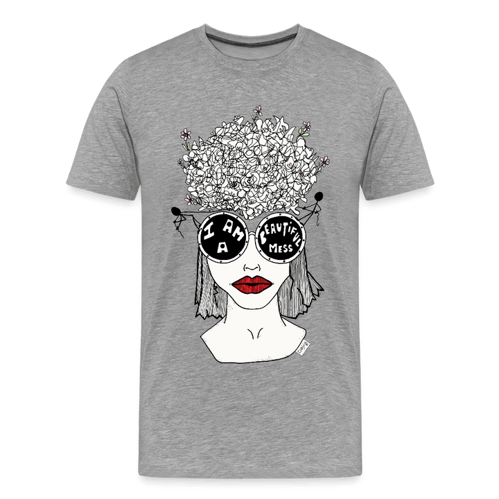 ADHD Beautiful Mess Herre T-shirt - Herre premium T-shirt - grå meleret - Dajlig