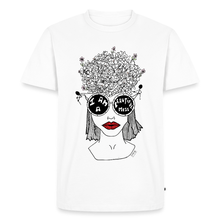 ADHD Beautiful Mess Herre T-shirt - Herre premium T-shirt - hvid - Dajlig