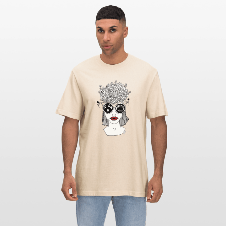 ADHD Beautiful Mess Unisex T-shirt - Stanley/Stella Relaxed Fit økologisk unisex - T-shirt Sparker - hvid grå - Dajlig