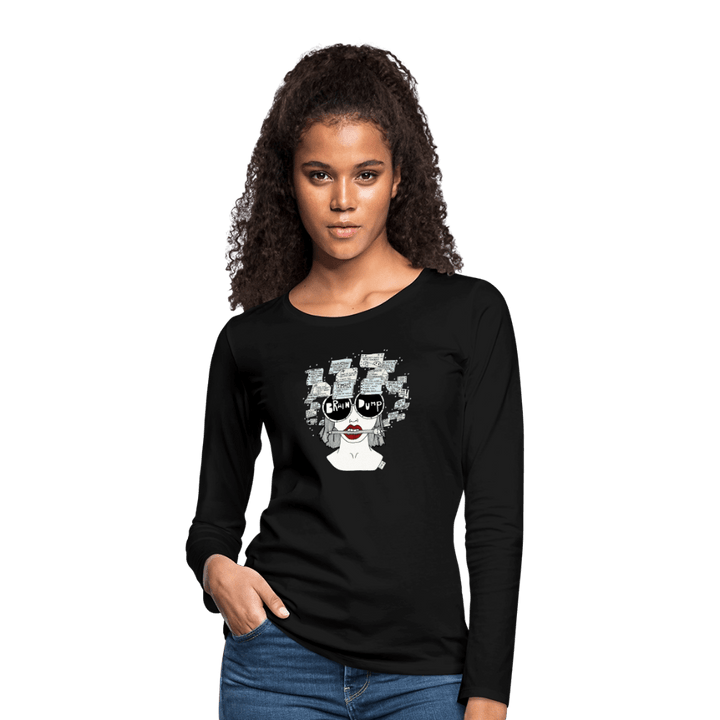 ADHD Brain Dump - Dame langærmet trøje - Dame premium T-shirt med lange ærmer - hvid - Dajlig