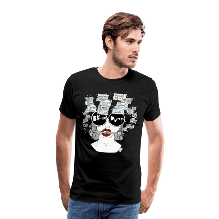 ADHD Brain Dump Herre T-shirt - Herre premium T-shirt - charcoal - Dajlig