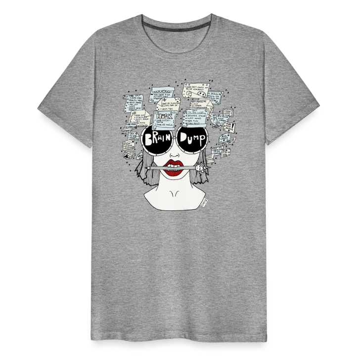 ADHD Brain Dump Herre T-shirt - Herre premium T-shirt - grå meleret - Dajlig