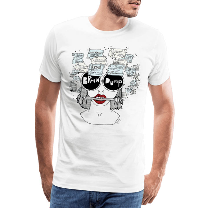 ADHD Brain Dump Herre T-shirt - Herre premium T-shirt - grå meleret - Dajlig
