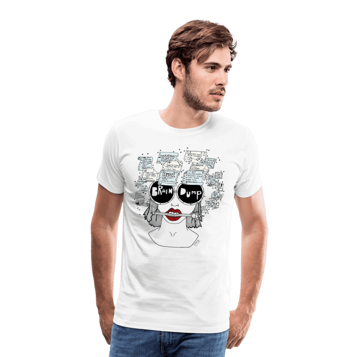 ADHD Brain Dump Herre T-shirt - Herre premium T-shirt - grå meleret - Dajlig