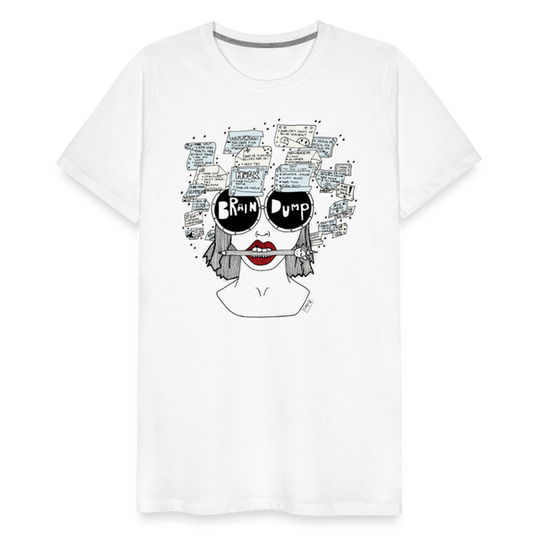 ADHD Brain Dump Herre T-shirt - Herre premium T-shirt - hvid - Dajlig