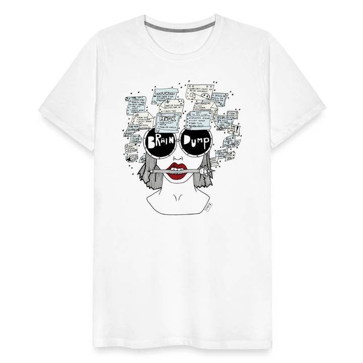 ADHD Brain Dump Herre T-shirt - Herre premium T-shirt - hvid - Dajlig