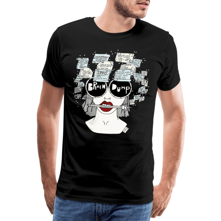ADHD Brain Dump Herre T-shirt - Herre premium T-shirt - sort - Dajlig
