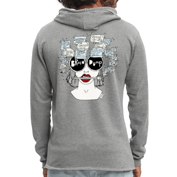 ADHD Brain Dump - Let Unisex hættetrøje - Let sweatshirt med hætte, unisex - grå meleret - Dajlig